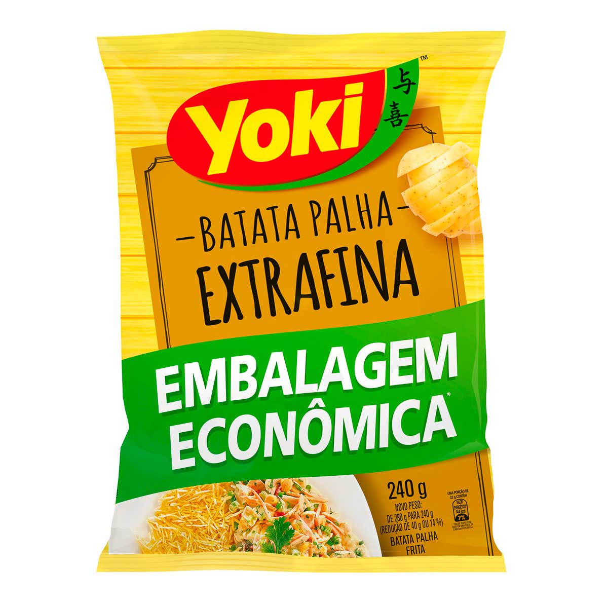 Batata Palha Extrafina Yoki Pacote 240 g Embalagem Econômica