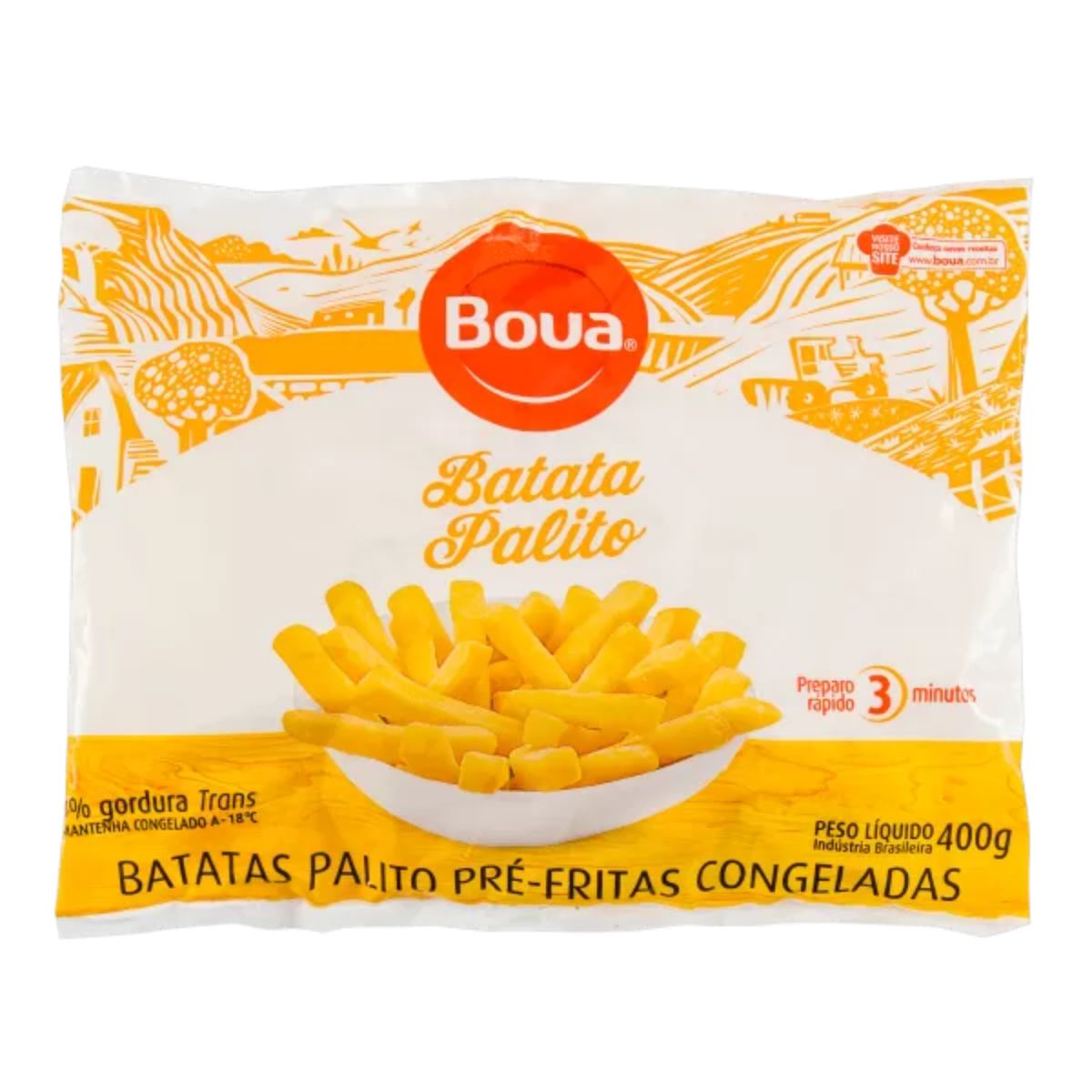 Batata Pré Frita Congelada Boua 400 g