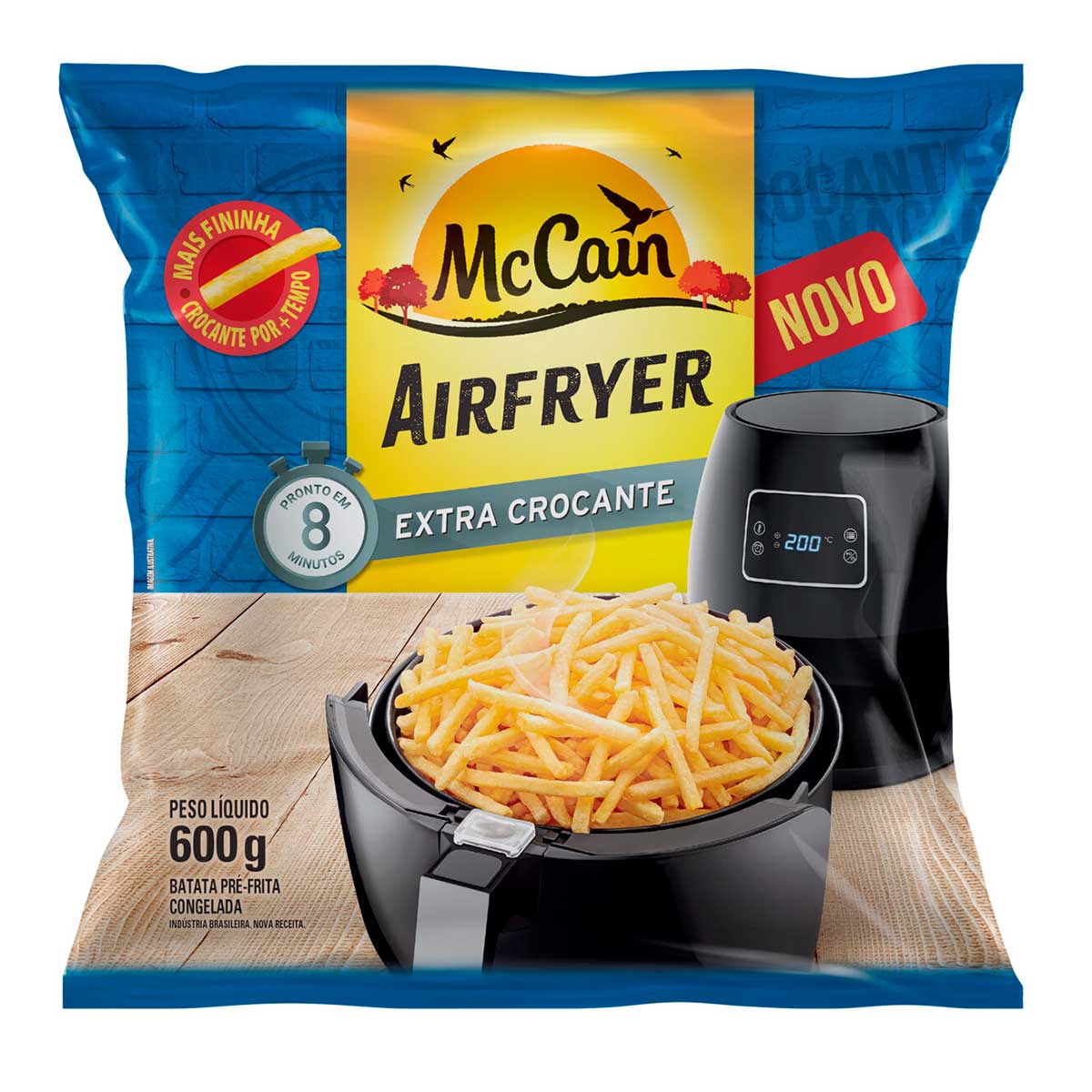 Batata Pré-Frita Congelada Extracrocante McCain Airfryer 600g