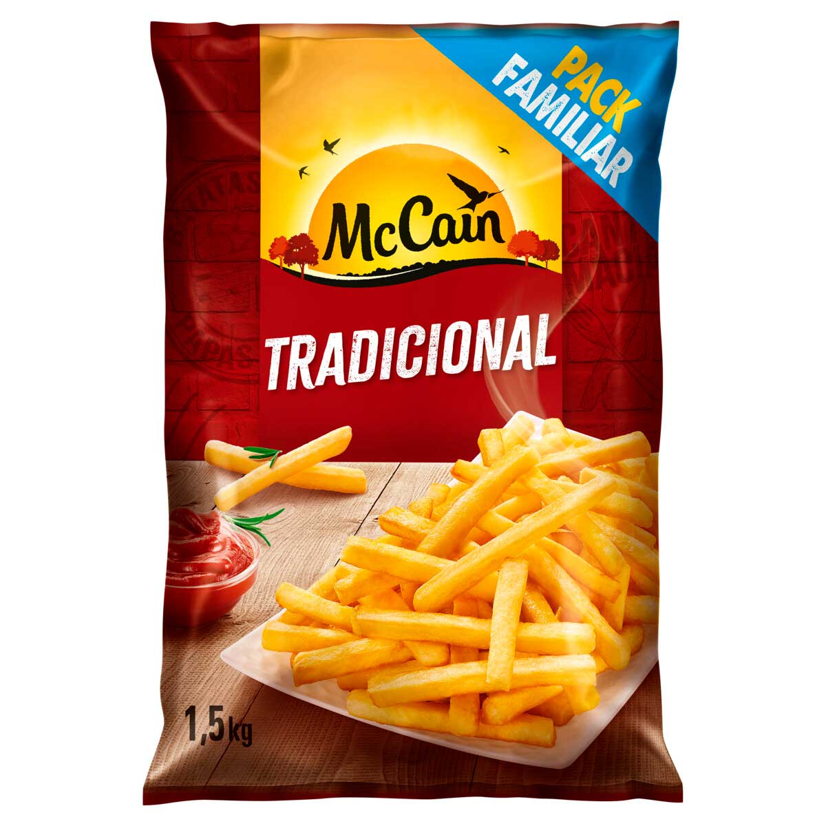 Batata Pré-frita Congelada Mccain Tradicional Pacote Familia 1,5Kg