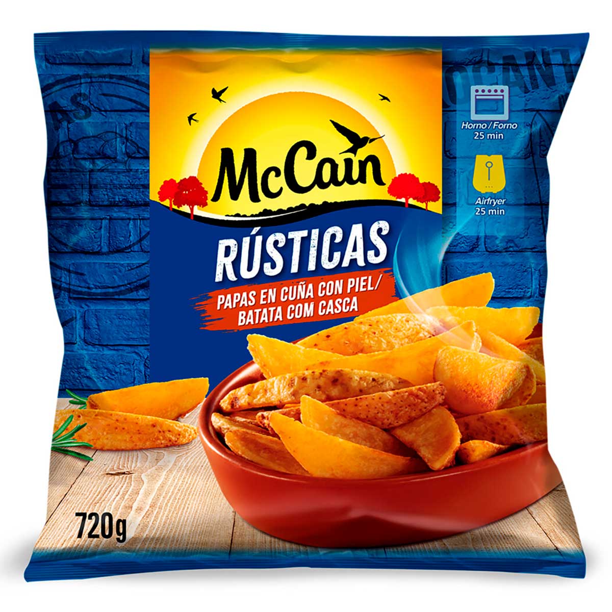 Batata Pré-Frita Rústica Congelada McCain Pacote 720 g