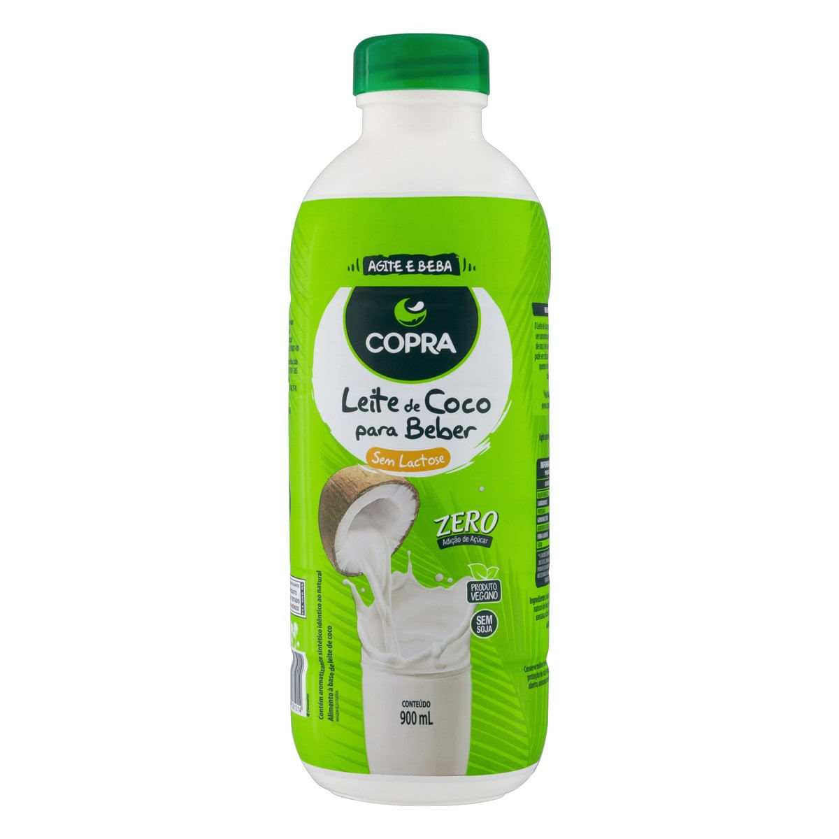 Bebida à Base de Leite de Coco Zero Lactose Copra Garrafa 900 ml