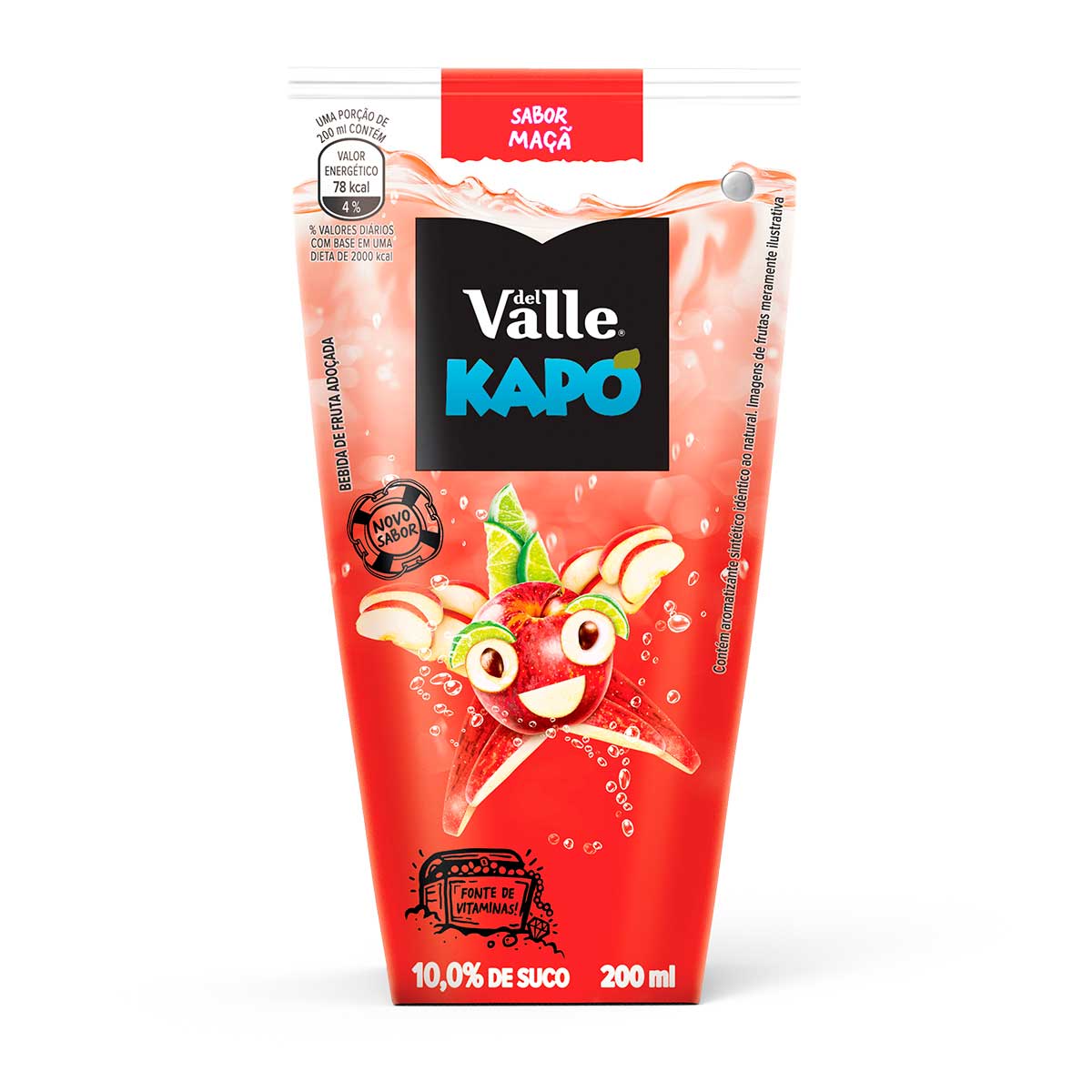 Bebida de Fruta Sabor Maçã Del Valle Kapo 200 ml