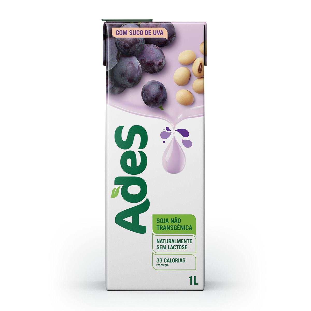 Bebida à Base de Soja Sabor Uva Ades 1 L