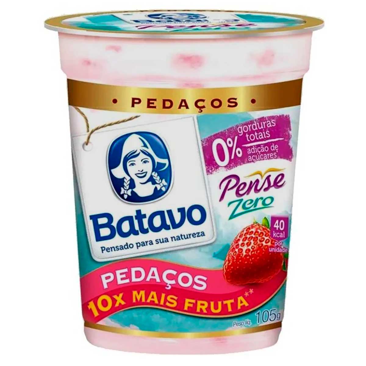 Bebida Láctea Batavo Pense Zero Morango 170g