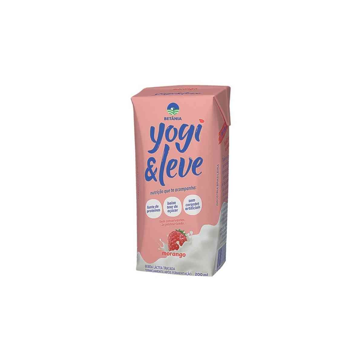 Bebida Láctea Betânia Yogi e Leve Morango 200 g