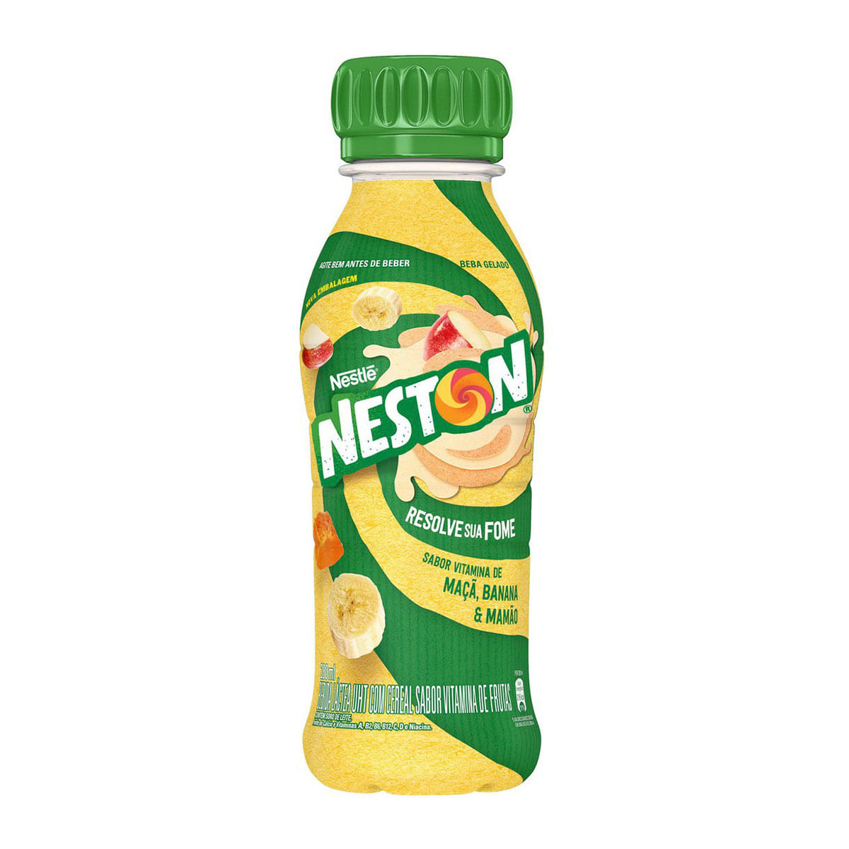 Bebida Láctea de Mamão, Maçã e Banana Contém Glúten Neston 280ml