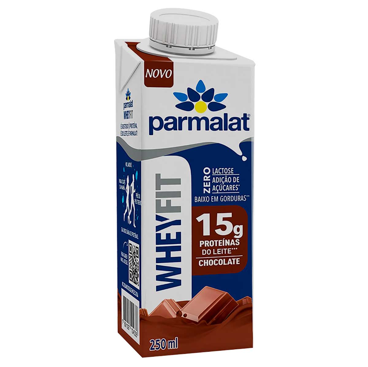 Bebida Láctea UHT Zero Lactose Parmalat Wheyfit Sabor Chocolate 250ml