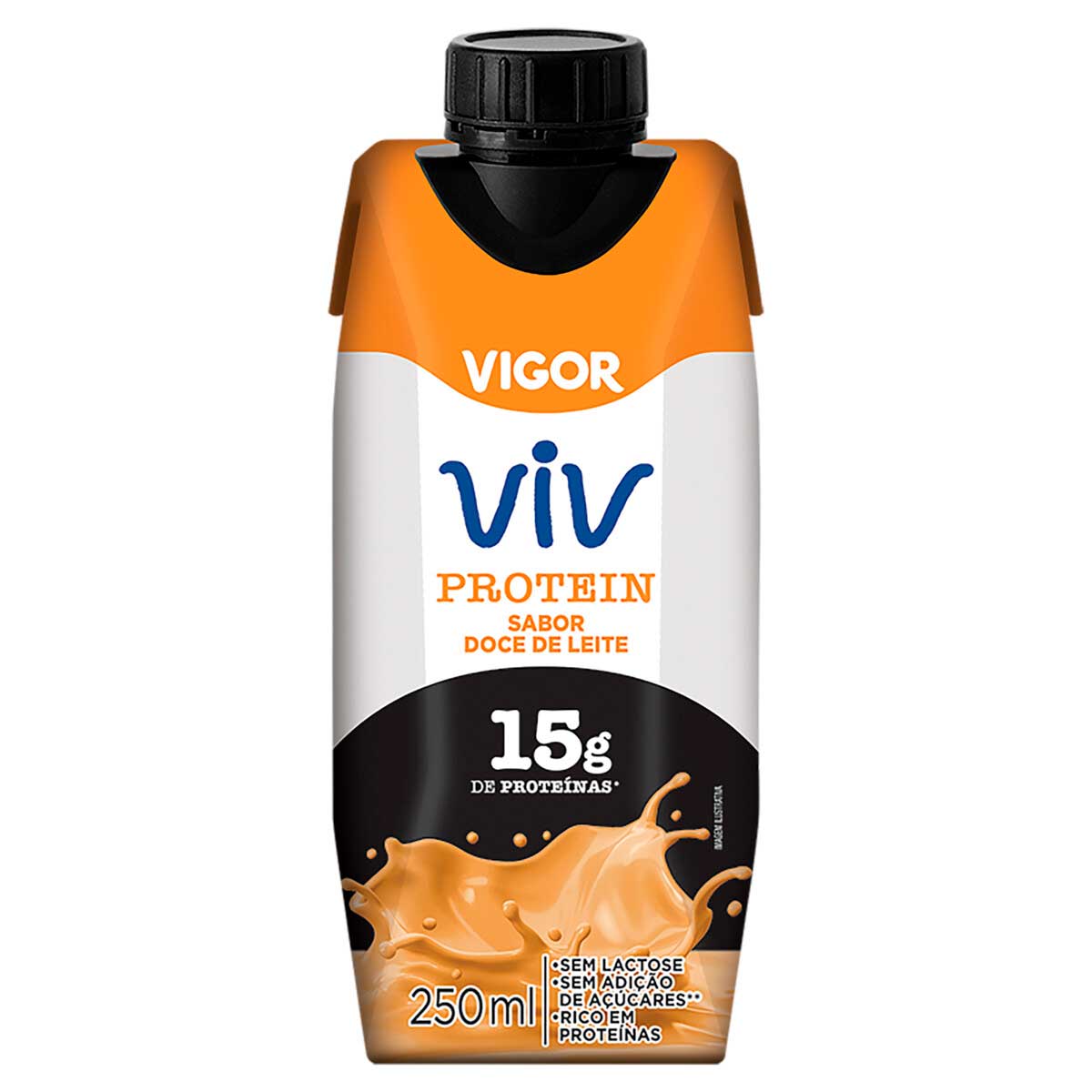 Bebida Láctea UHT Sabor Doce de Leite Zero Lactose Vigor Viv Protein 250ml