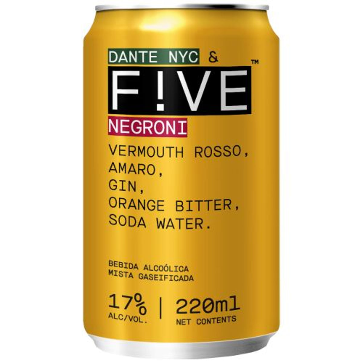 Bebida Mista Alcóolica Five Drinks Negroni 220 Ml