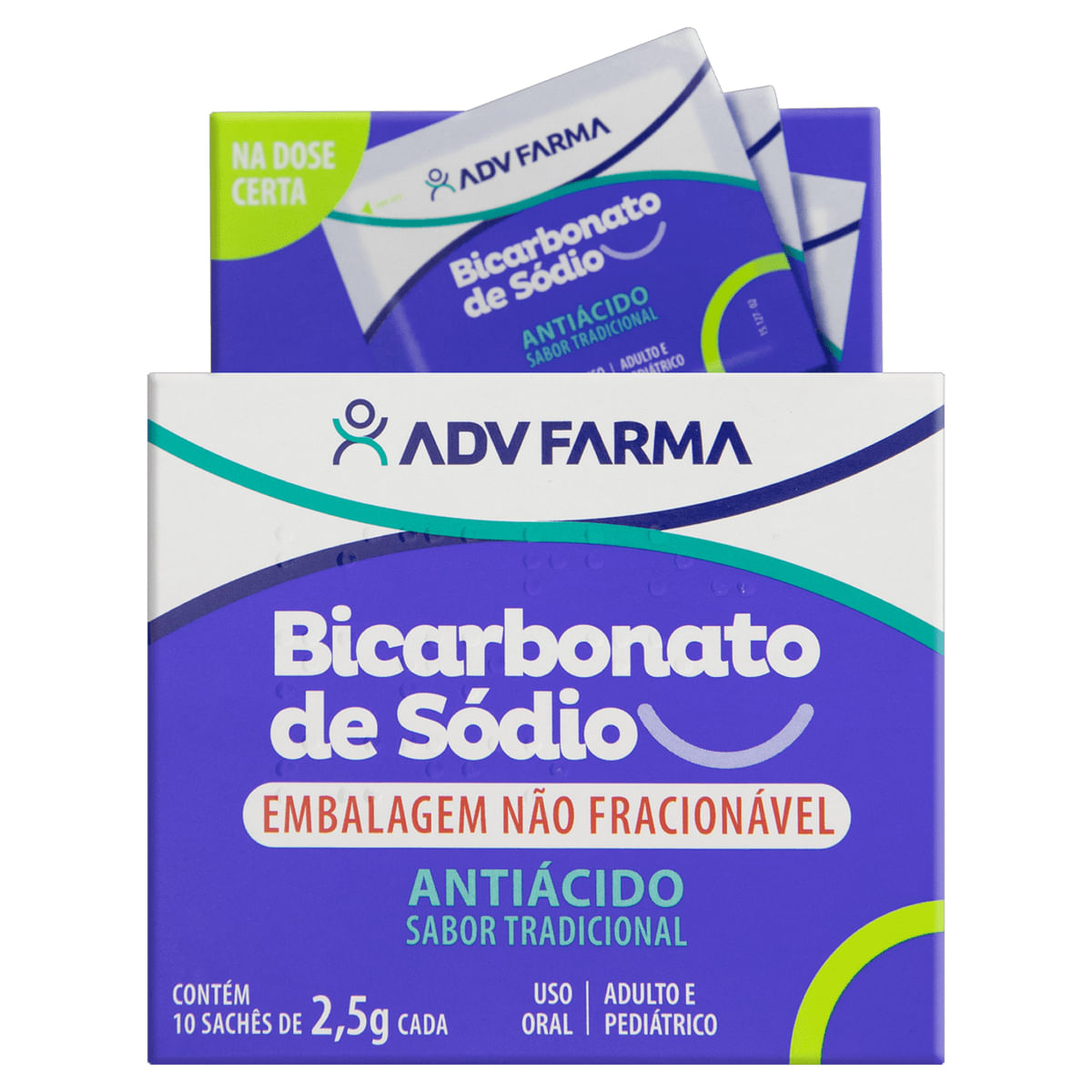 Bicarbonato de Sódio ADV Farma 25 G com 10 sachês