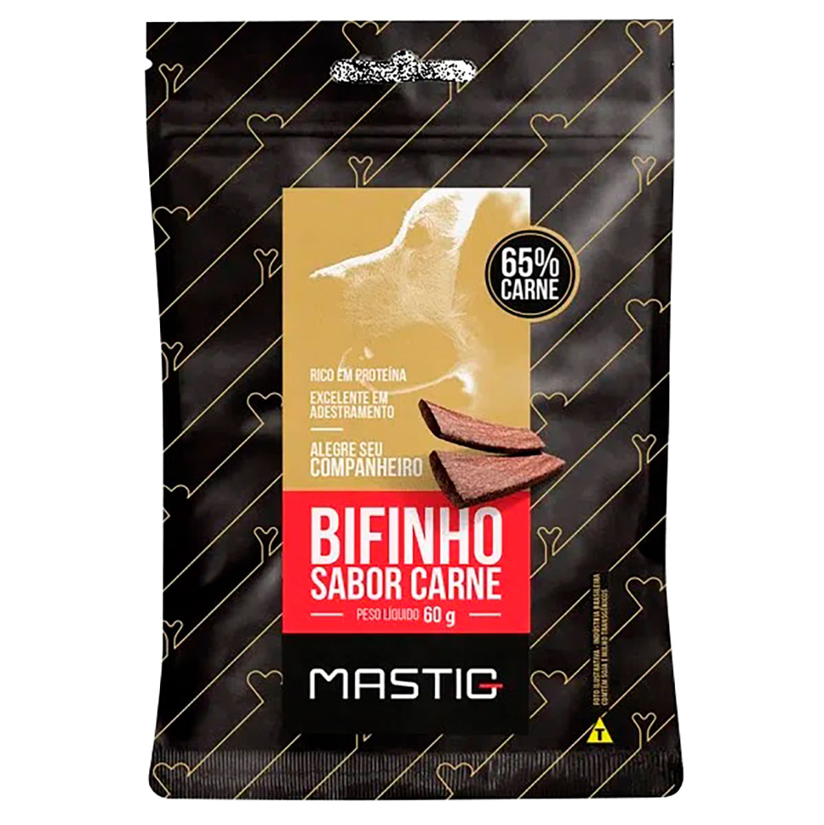 Bifinho para Cães Adultos e Filhotes Mastig Sabor Carne 60g