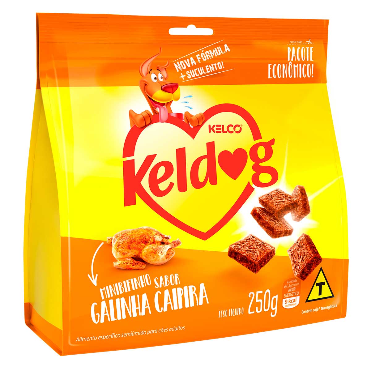 Mini Bifinhos para Cães Adultos Keldog Sabor Galinha Caipira 250g