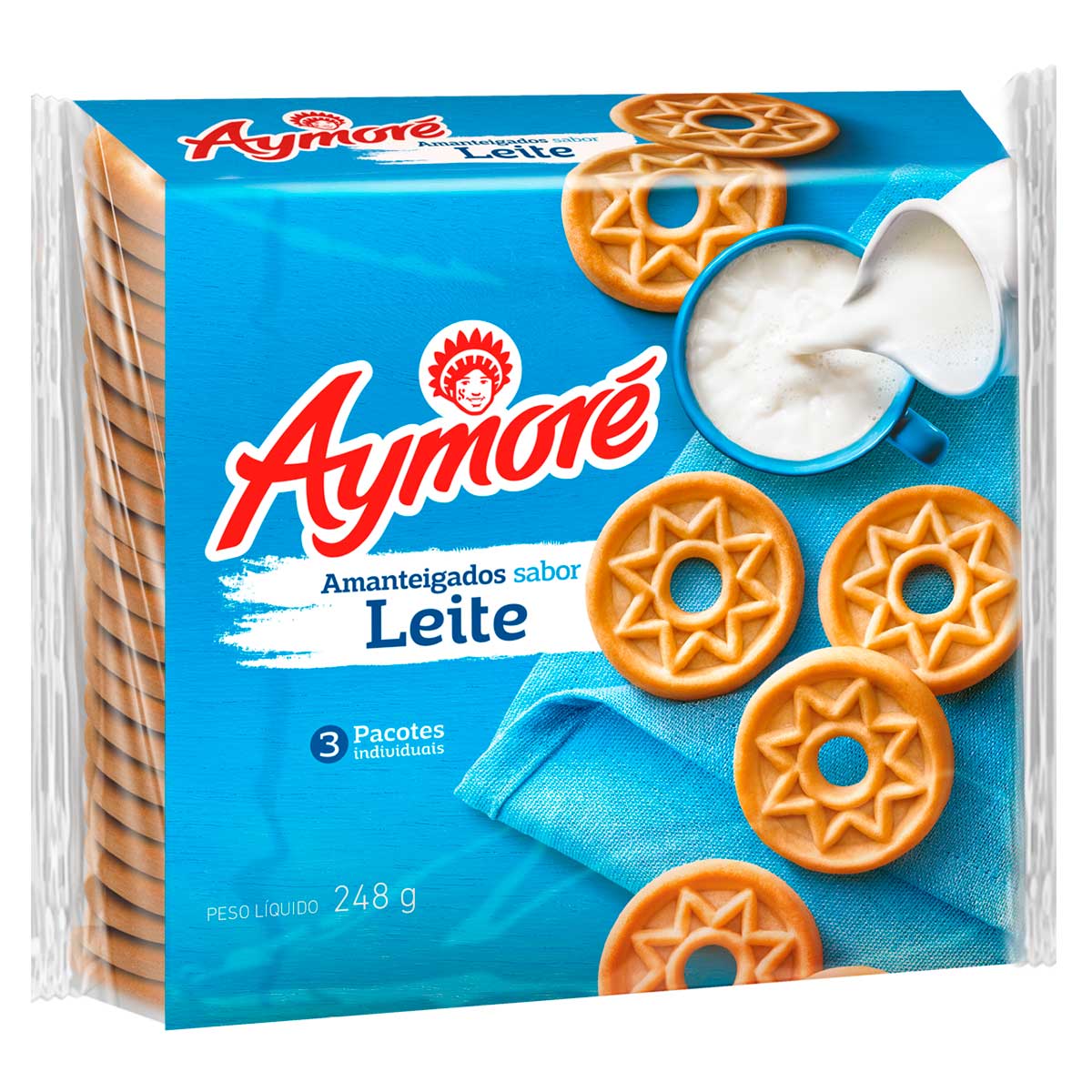 Biscoito Amanteigado Leite Aymoré 248g