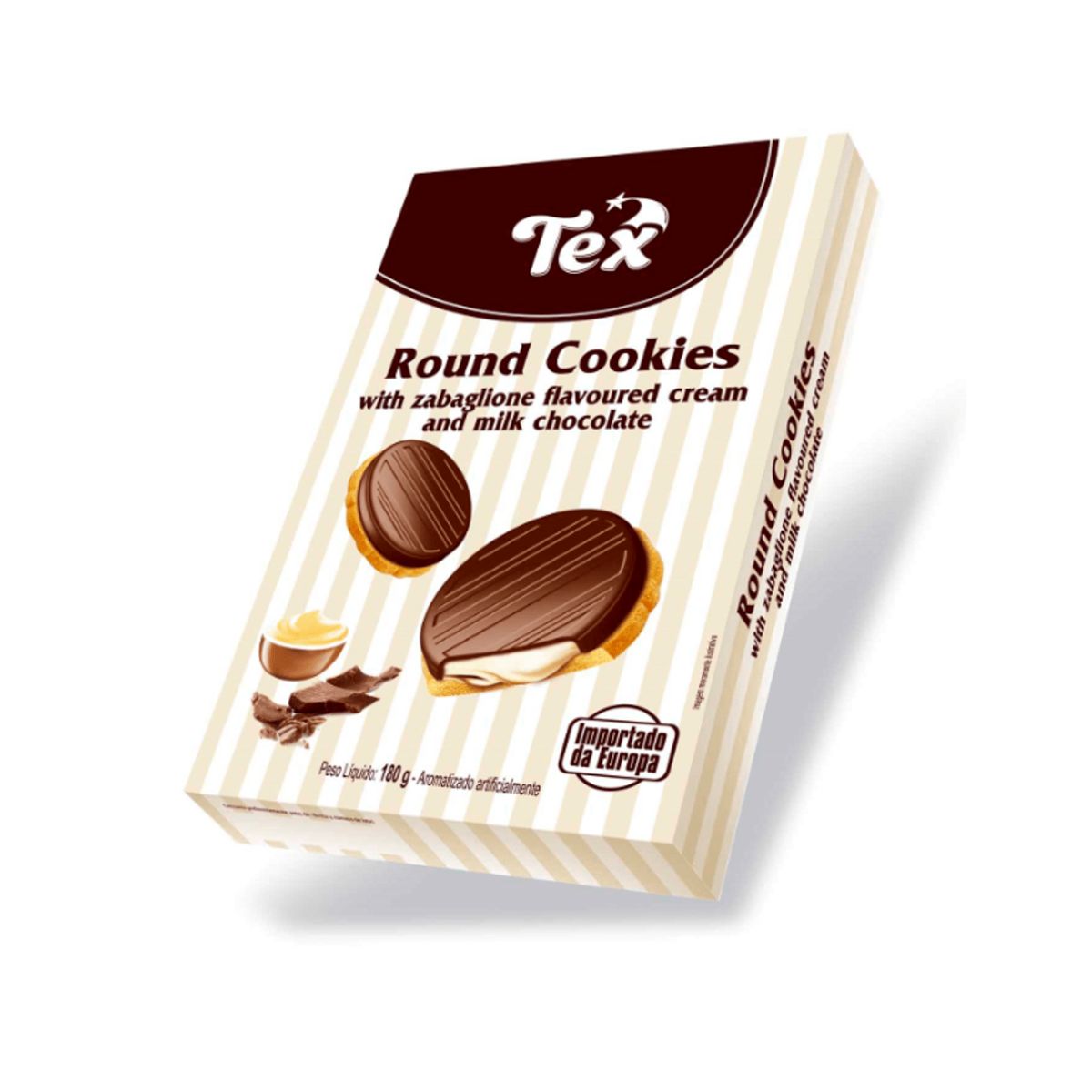 Biscoito Tex Round Cookies Zabaglione 180 g