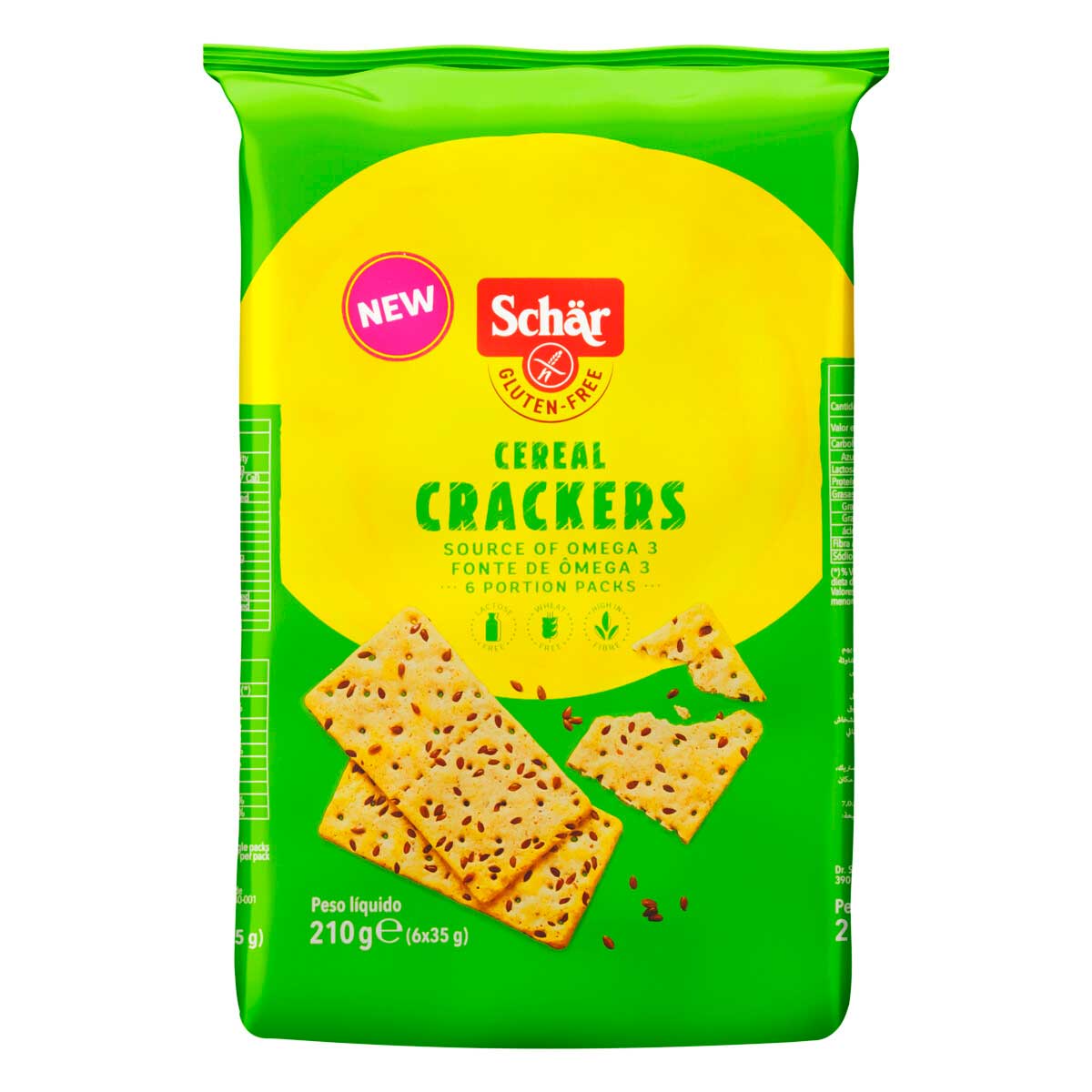 Biscoito Cracker Multigrãos sem Glúten Zero Lactose Schär 210g