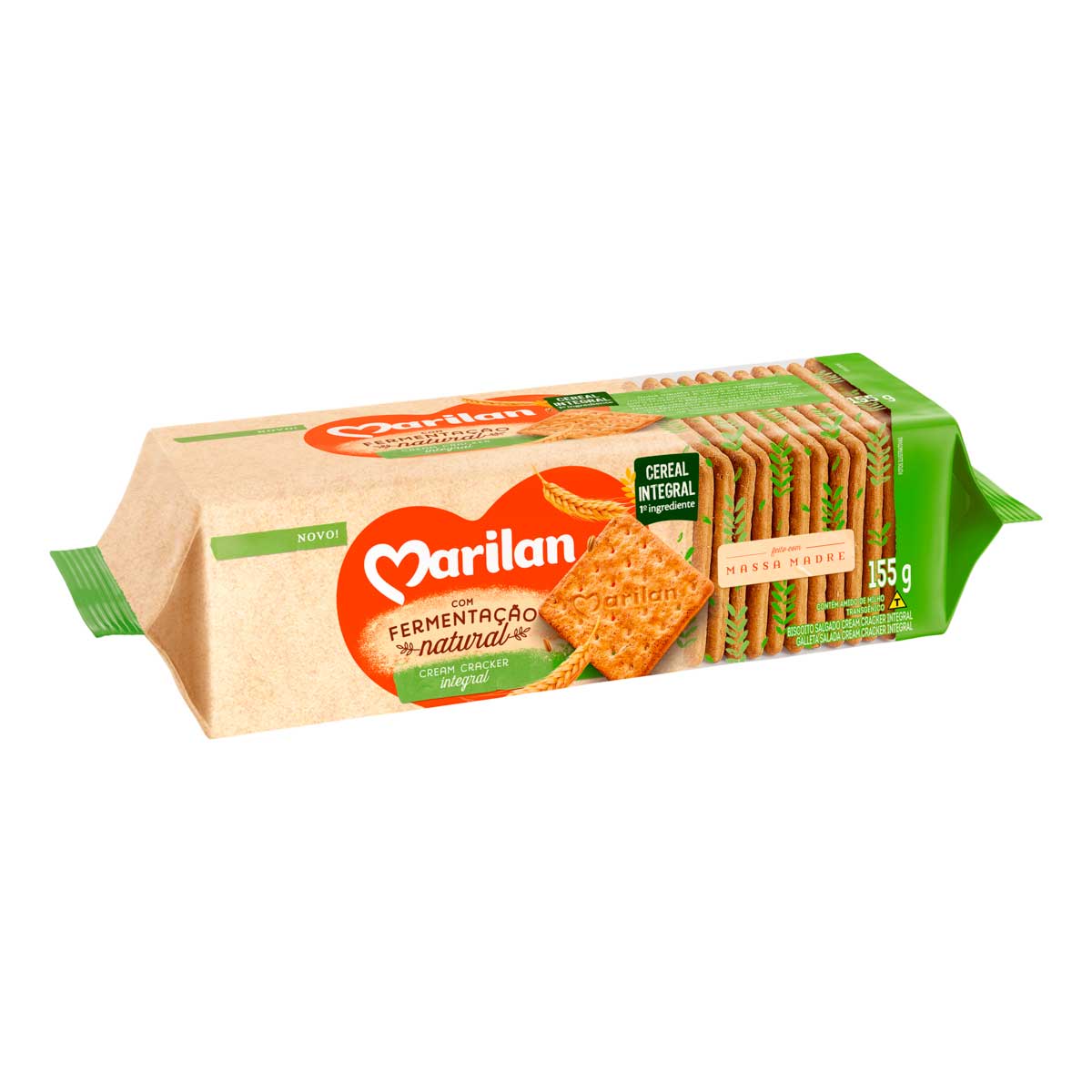 Biscoito Cream Cracker Integral Marilan 155g