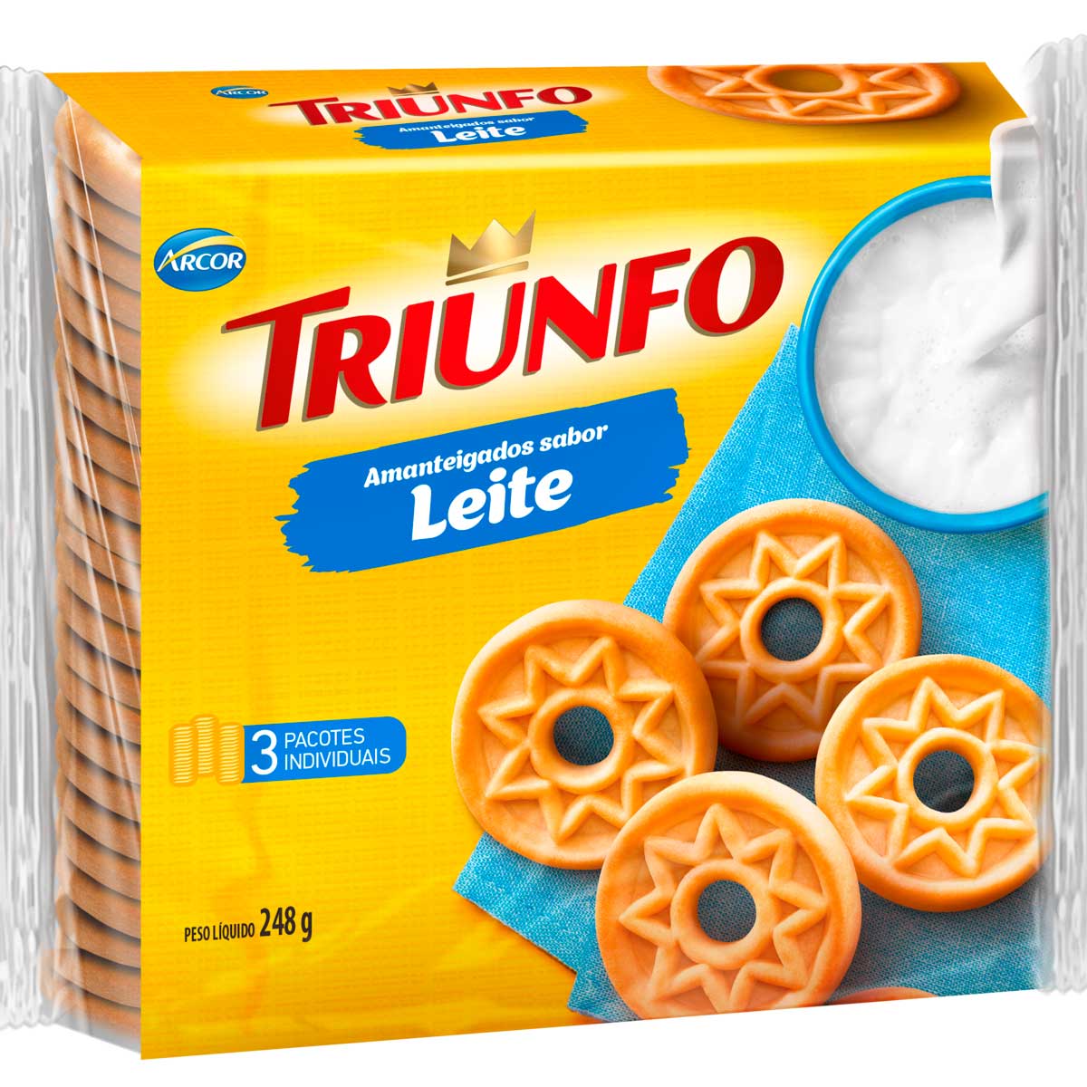 Biscoito Amanteigado Leite Triunfo 248g