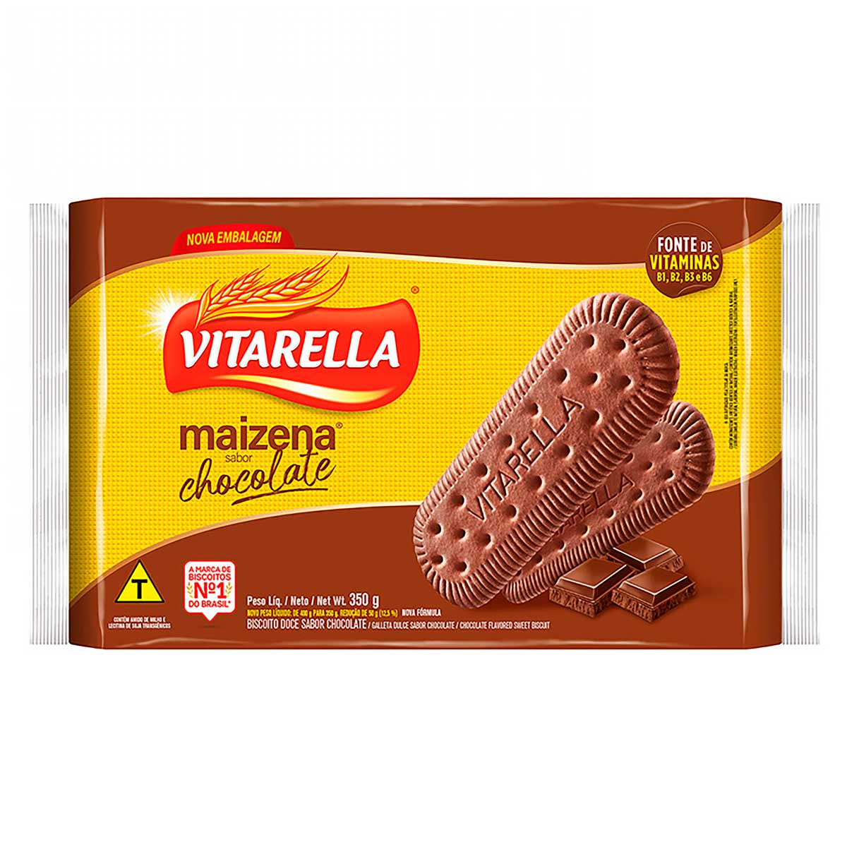 Biscoito de Maizena Sabor Chocolate Vitarella 350g