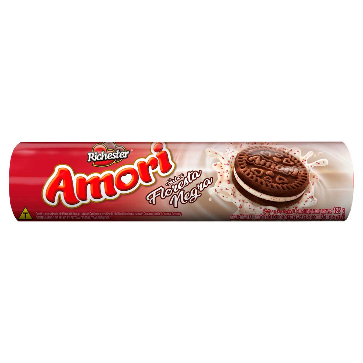 Biscoito Recheado de Floresta Negra Richester Amori 125g