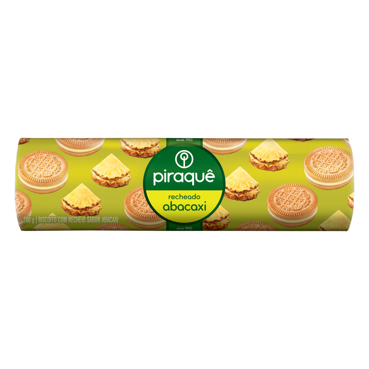 Biscoito Recheio Abacaxi Piraquê Pacote 160 g