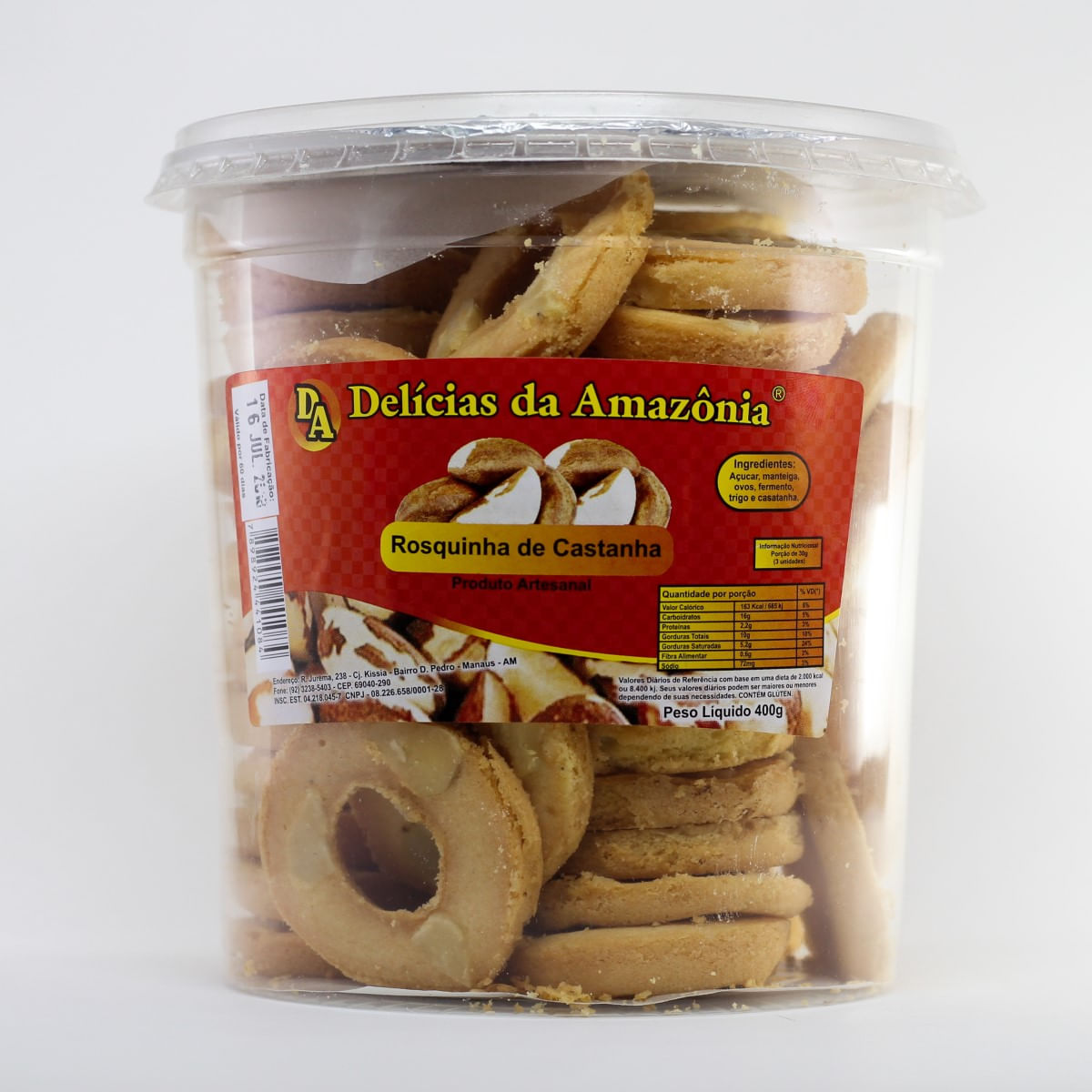 Biscoito Rosquinha de Castanha Delícias da Amazônia 400 g