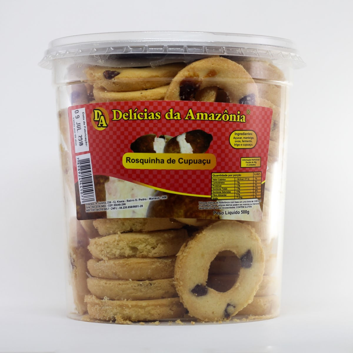 Biscoito Rosquinha de Cupuaçu Delícias da Amazônia 500 g