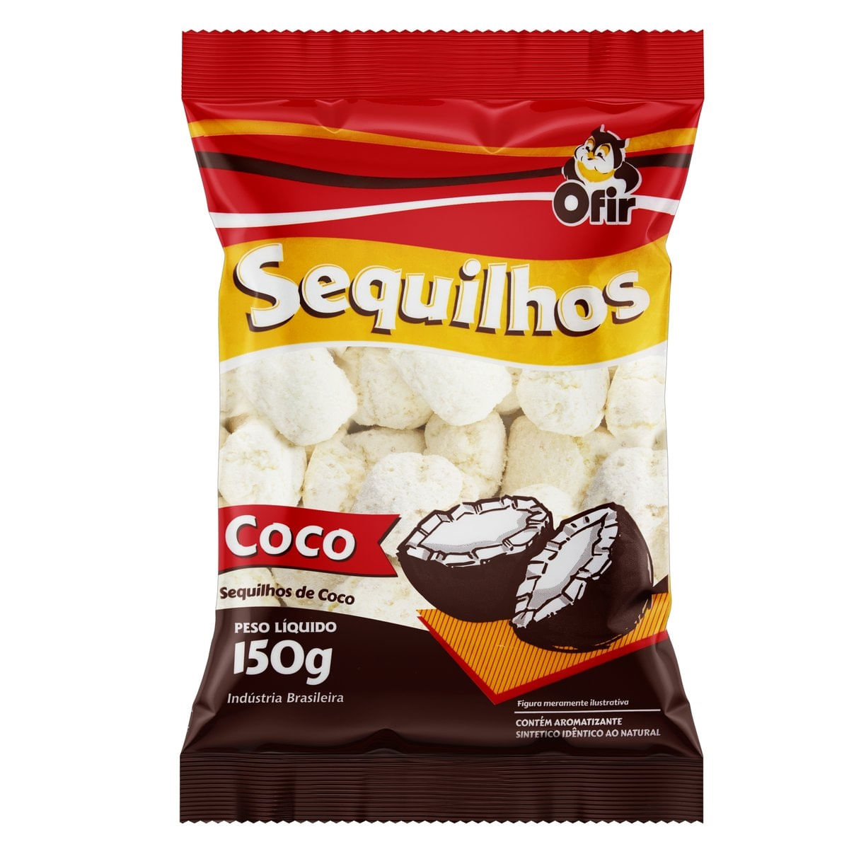 Biscoito Sequilho Sem Glúten Coco Ofir 150 g