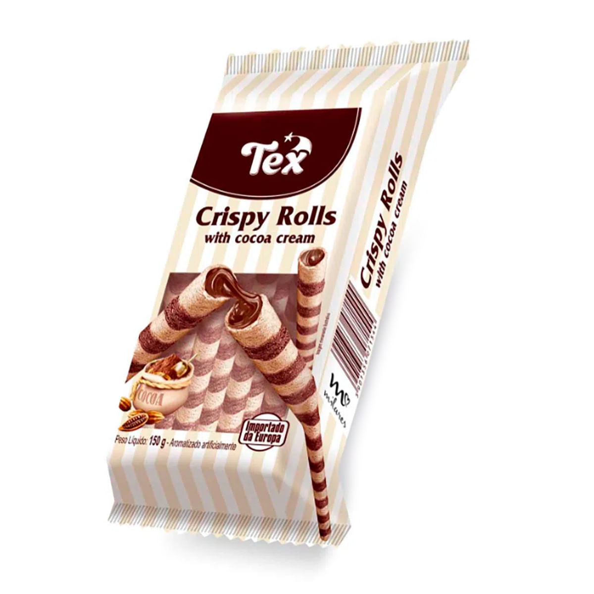 Biscoito Tex Chocolate Rolls Coco Cream 140 g