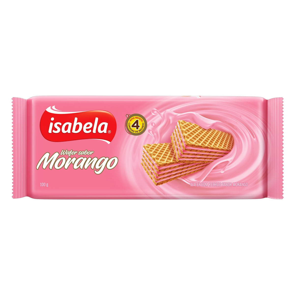 Wafer de Morango Isabela 100 g