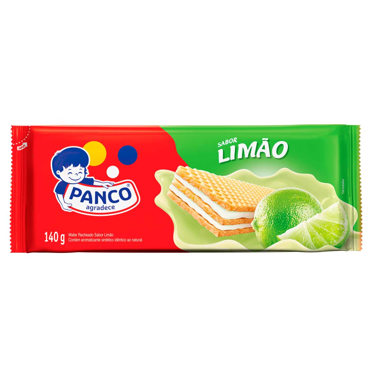 Biscoito Wafer Recheado de Limão Panco 140g