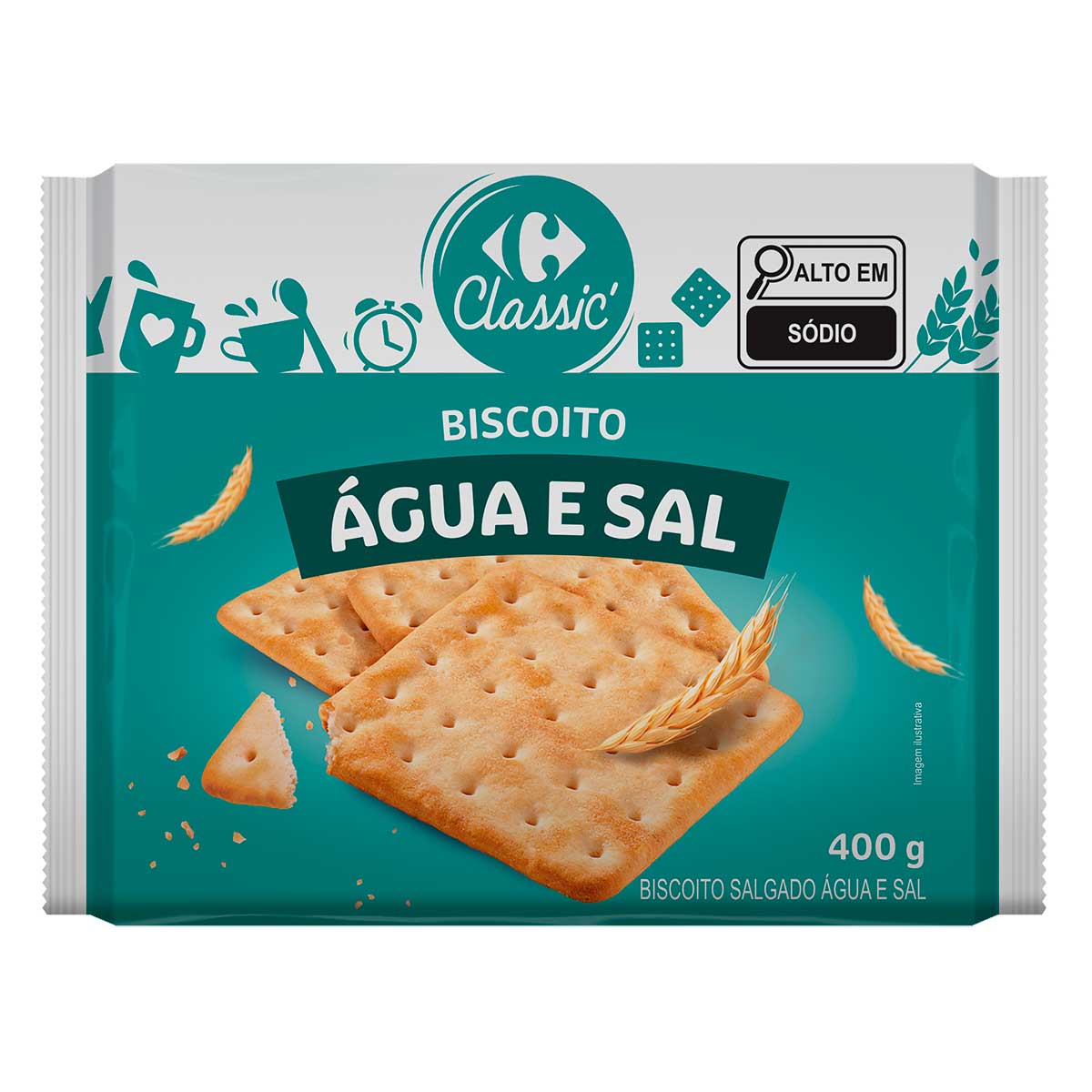 Biscoito Água e Sal Tradicional Carrefour 400g