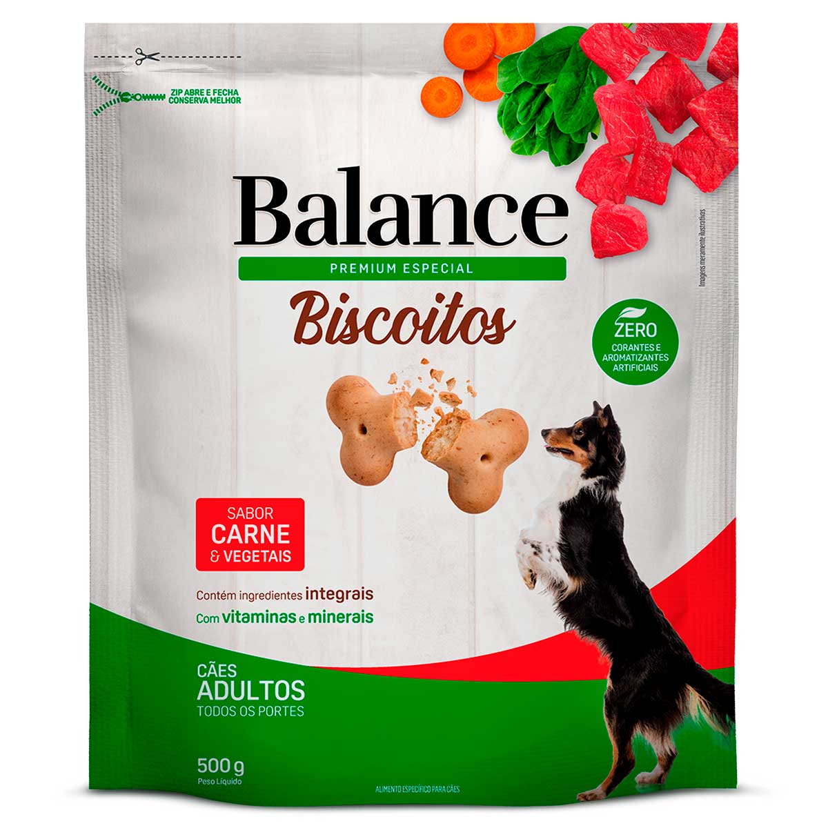 Biscoito para Cães Adultos Sabor Carne Balance