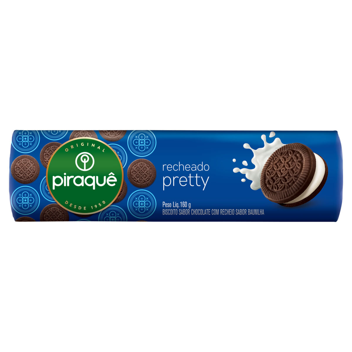 Biscoito Chocolate Recheio Pretty Piraquê 160g