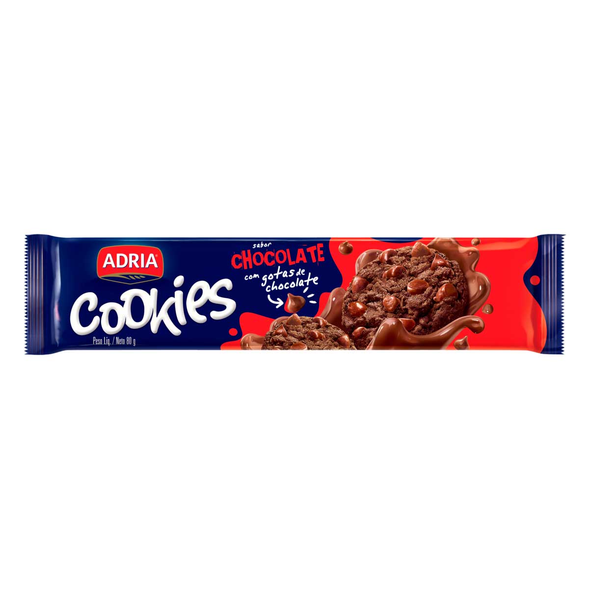 Cookie de Chocolate com Gotas de Chocolate Adria 80g