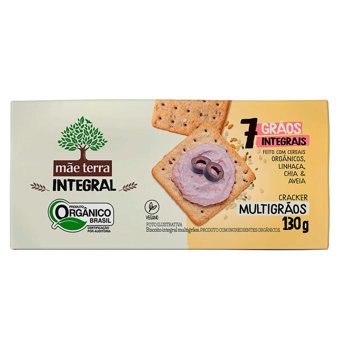 Biscoito Cream Cracker Orgânico Mãe Terra Tribos 130 g