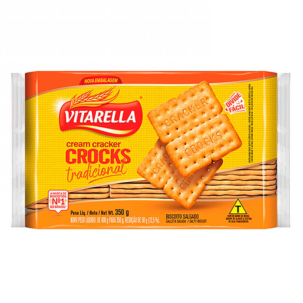 Biscoito Cream Cracker Vitarella Crocks 350g