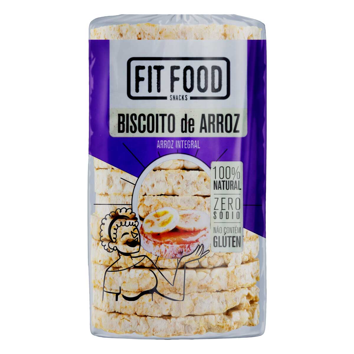 Biscoito de Arroz Integral Fit Food 90g