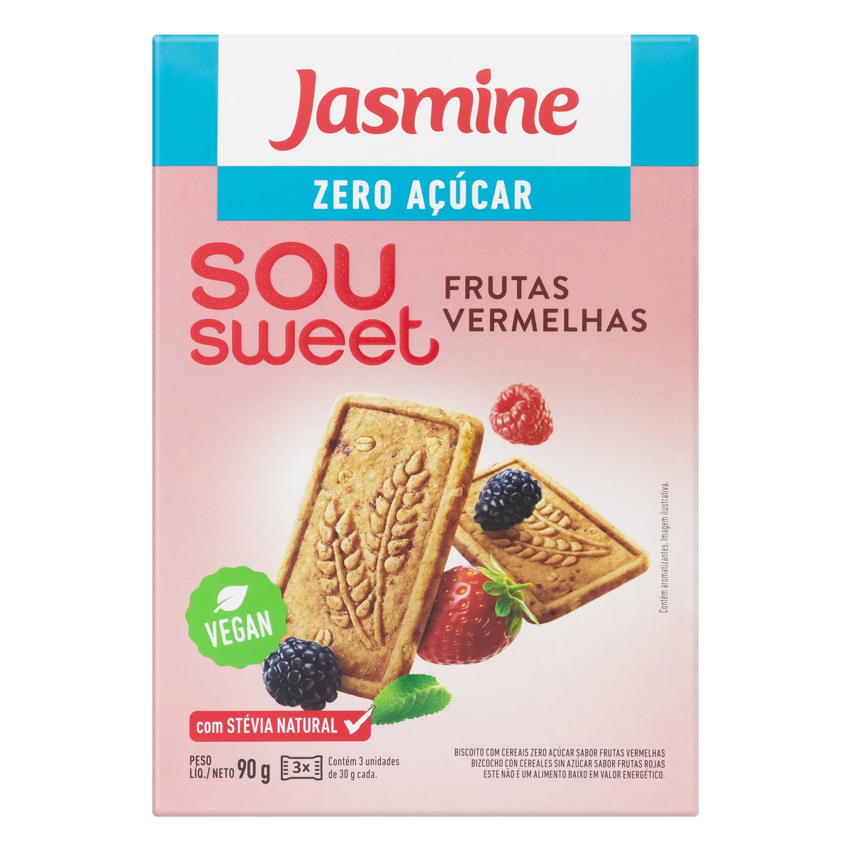 Biscoito de Frutas Vermelhas Jasmine Sou Sweet 90g