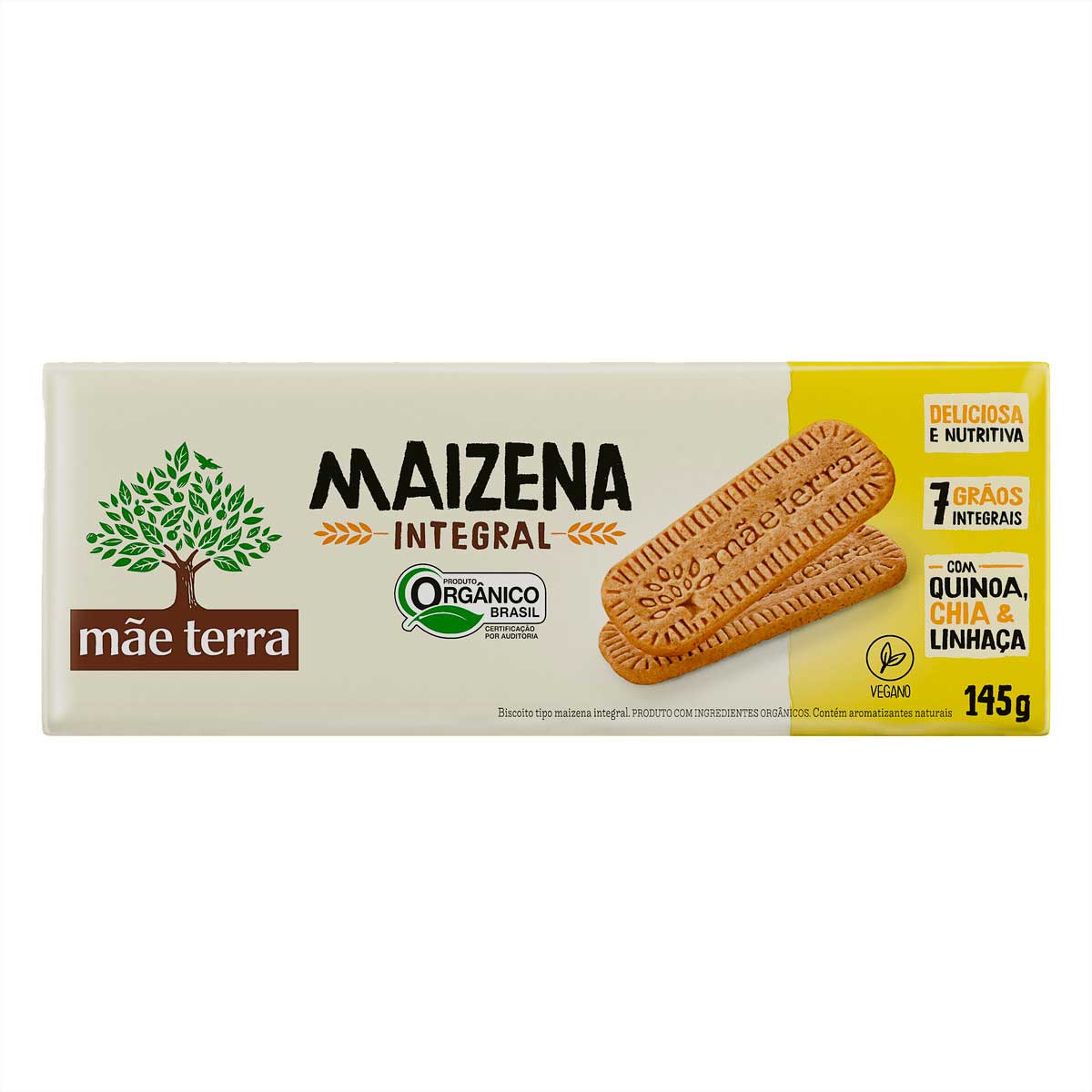 Biscoito de Maizena Orgânico Integral Tribos Mãe Terra 145g