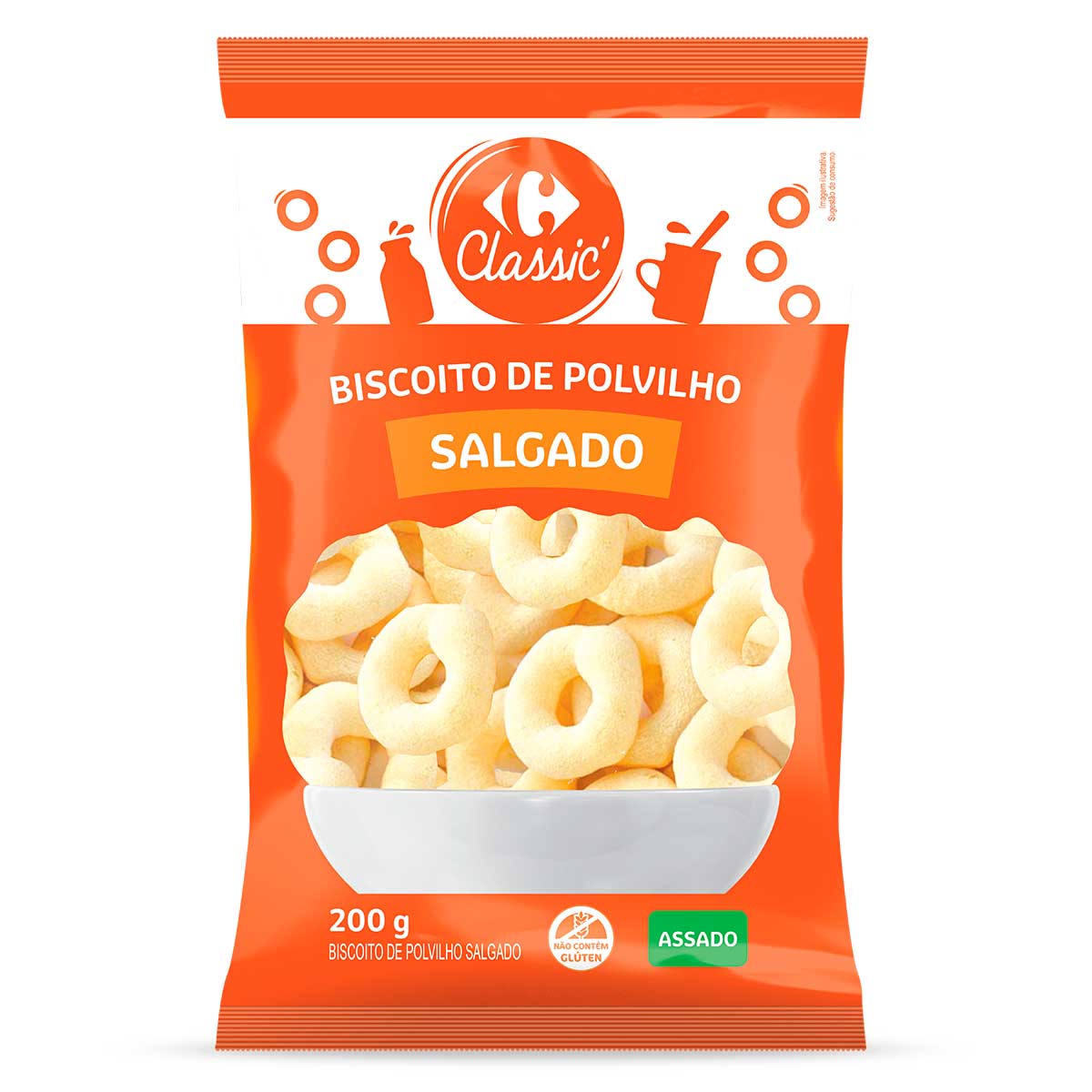 Biscoito de Polvilho Salgado Carrefour 200g