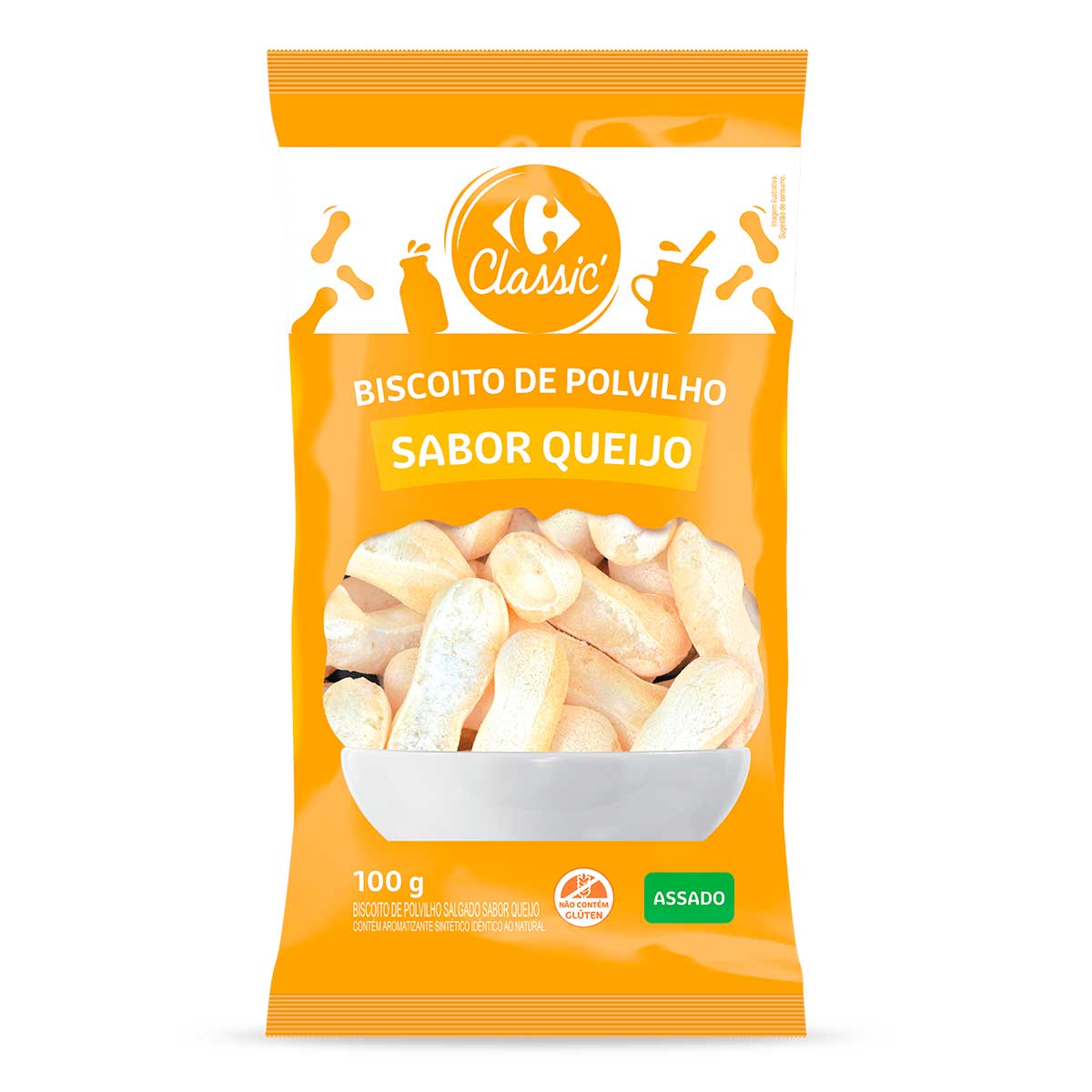 Biscoito de Polvilho Salgado Queijo Carrefour 100g