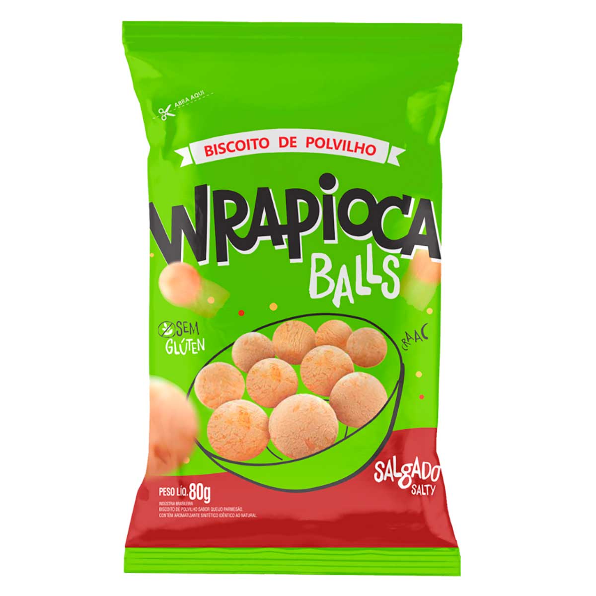 Biscoito de Polvilho Wrapioca Balls  80 g