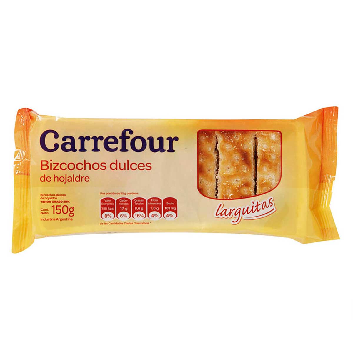 Biscoito Folhado Carrefour Larguitas 150 g