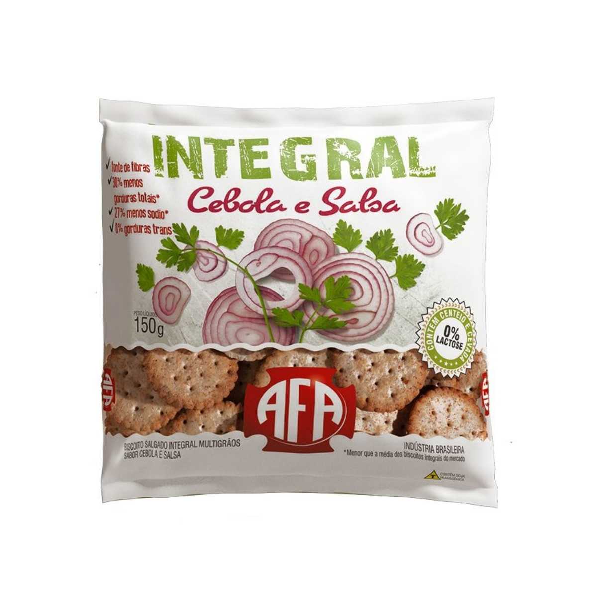 Biscoito Salgado Integral Cebola e Salsa Afa 150 g