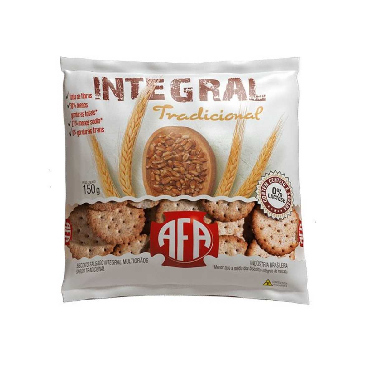 Biscoito Salgado Integral Tradicional Afa 150 g