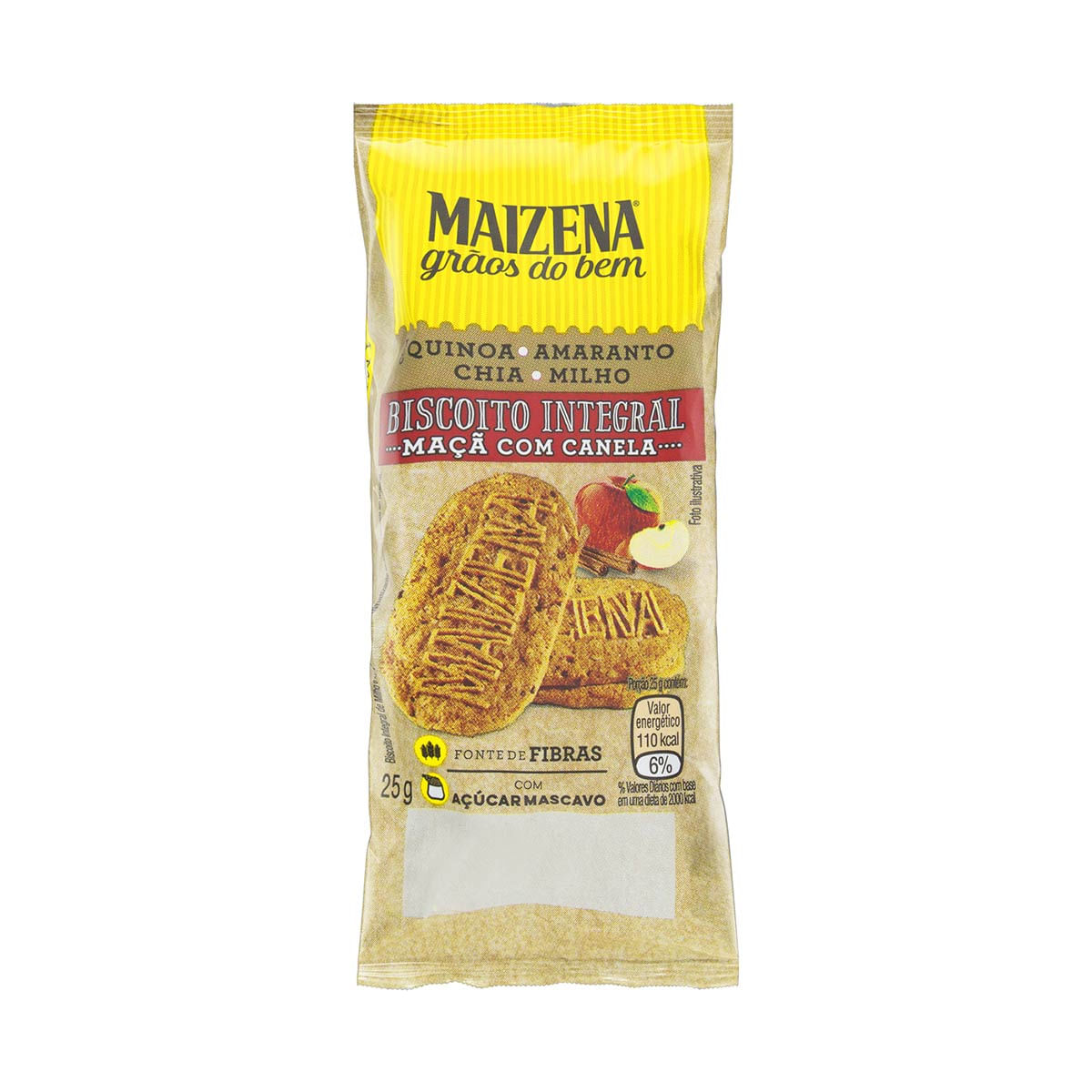 Biscoito Integral de Maçã com Canela Maizena 25g