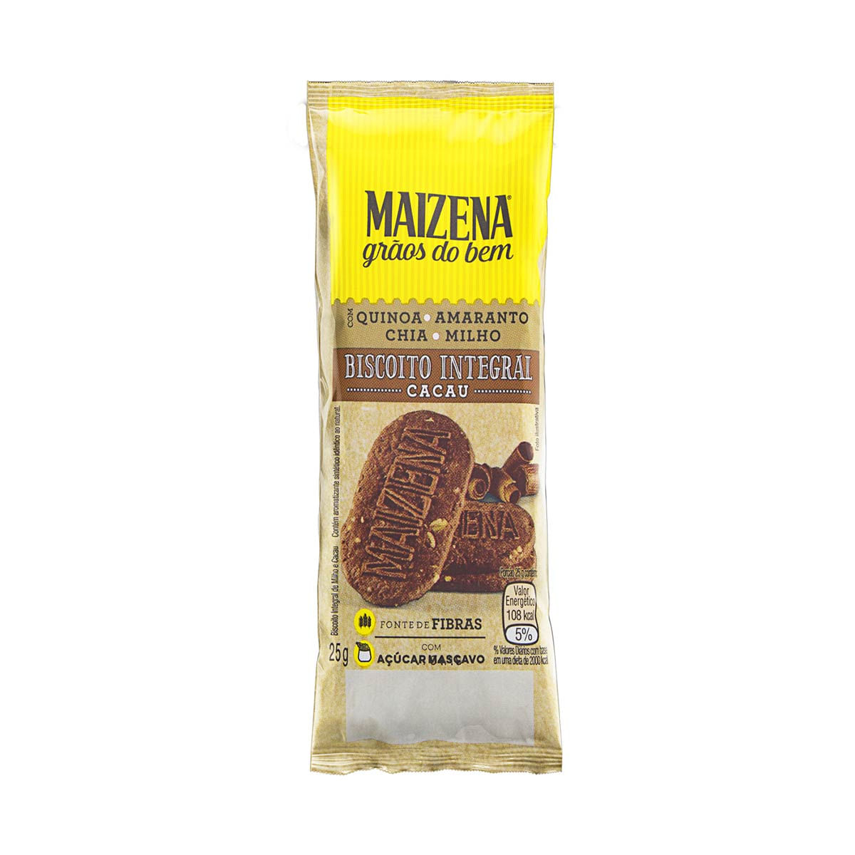 Biscoito Integral Sabor Cacau MAizena 25g