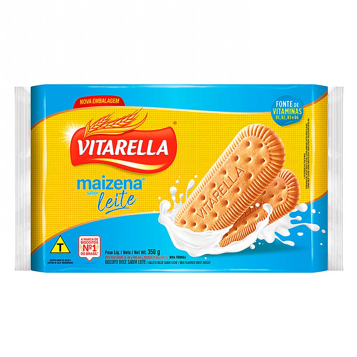 Biscoito de Maizena Sabor Leite Vitarella 350g