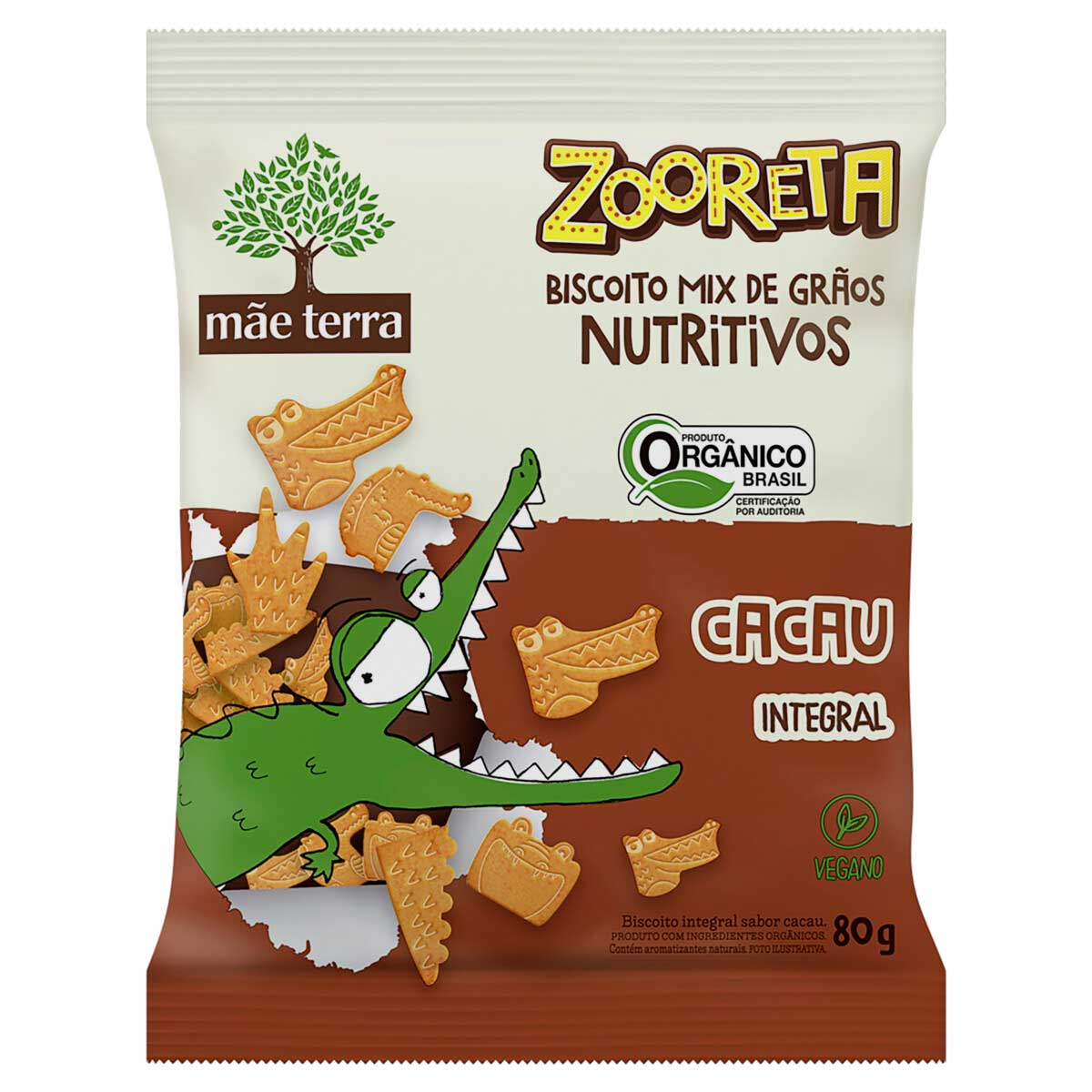 Biscoito Orgânico Cacau Zooreta 80g